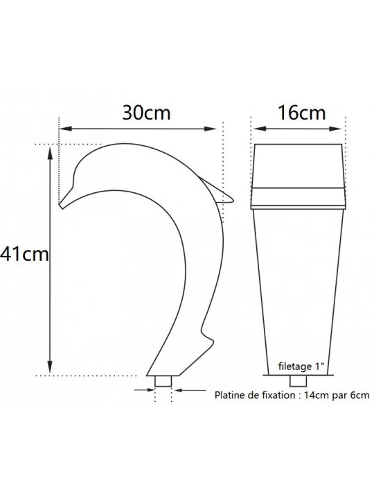 Cascade Mini Dauphin H41cm