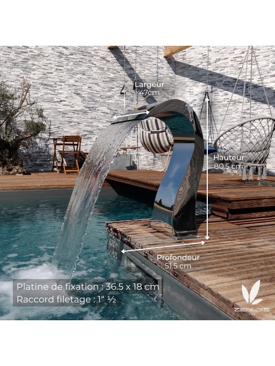 Cascade Demi Coeur H80.5cm