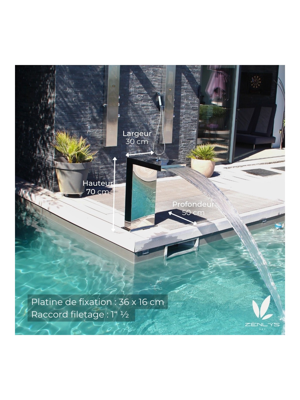 Cascade Demi Cube H70cm