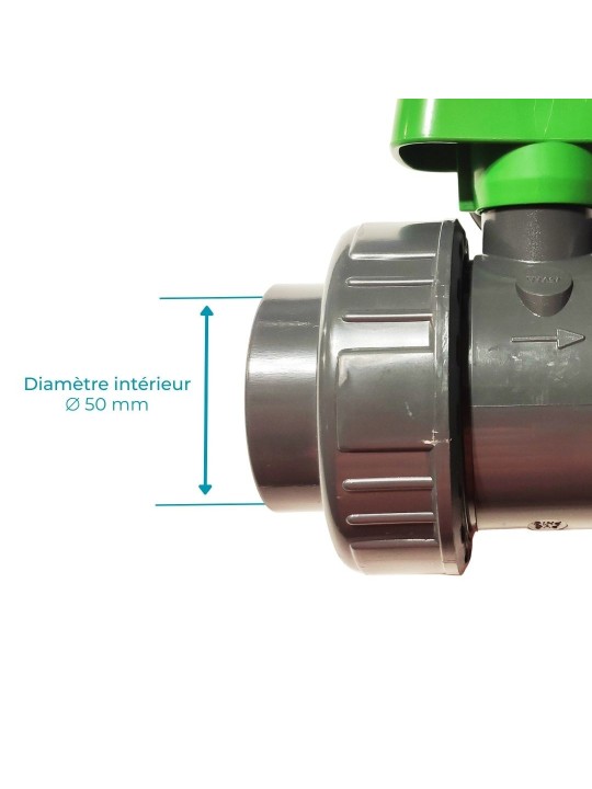 Vanne PVC Pression 50mm Codital