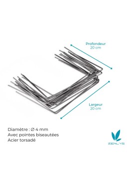 Agrafes 20cm/20cm/20cm