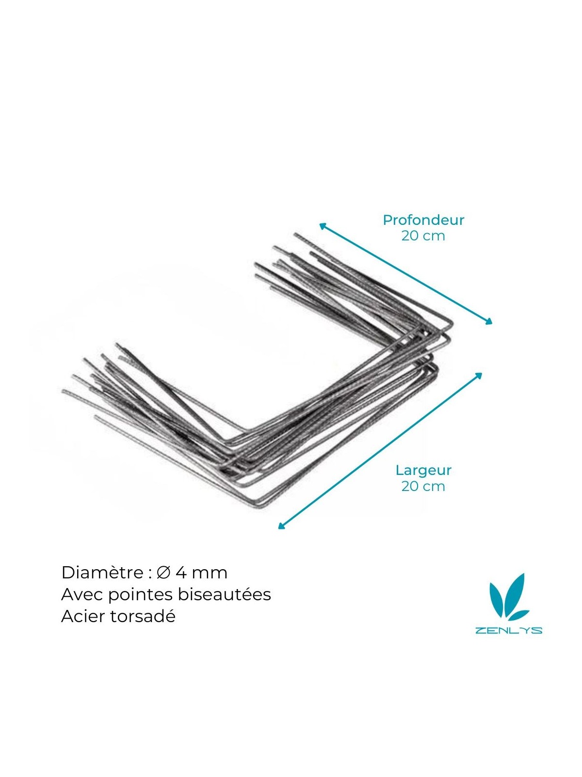 Agrafes 20cm/20cm/20cm