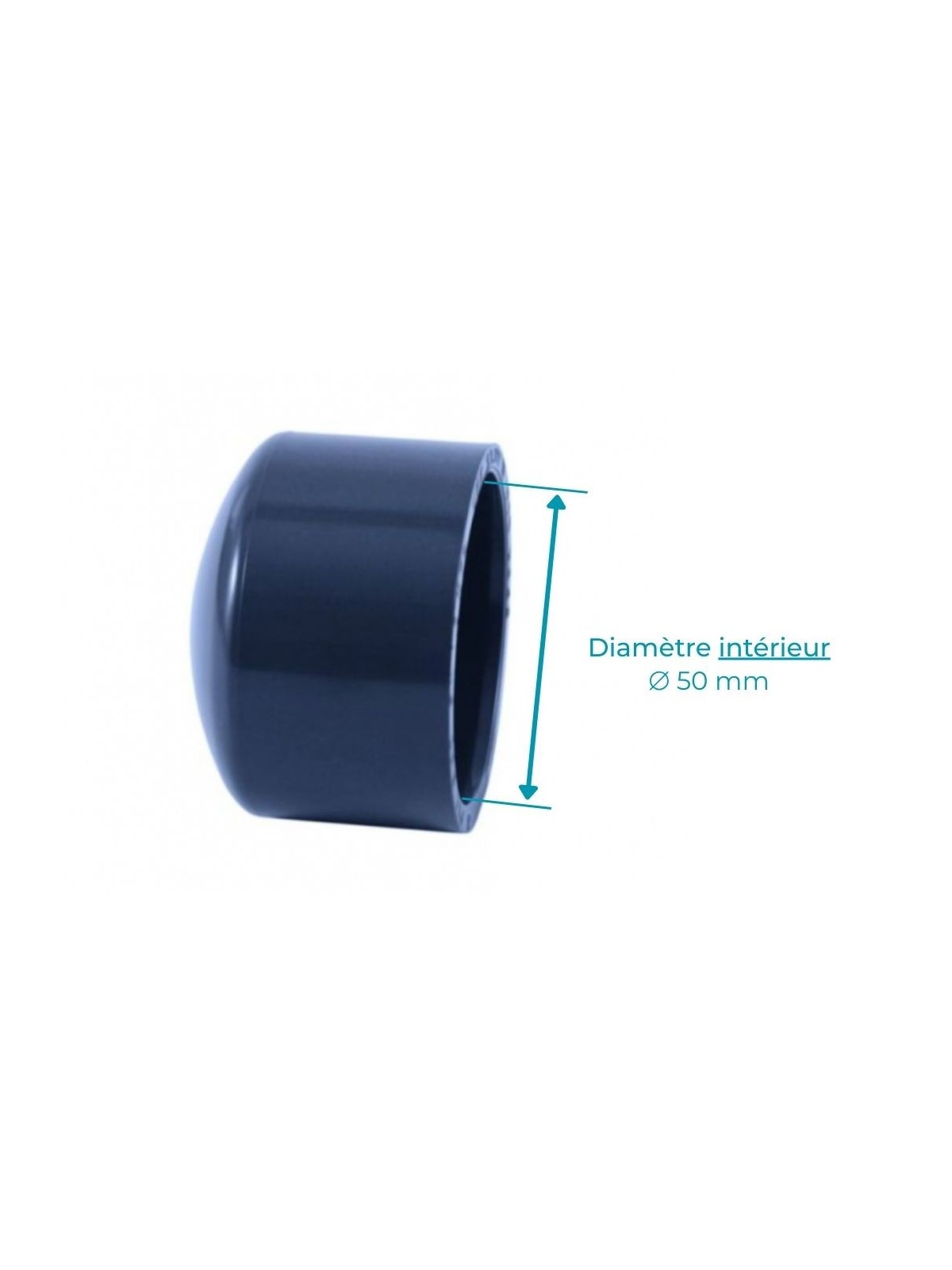 Bouchon PVC Pression diametre 50 mm 5cm femelle - PN16 / à coller