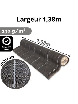 Largeur 1,38m Marron 130gr/m² Toile de paillage