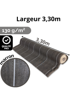 Largeur 3,30m Marron 130gr/m² Toile de paillage