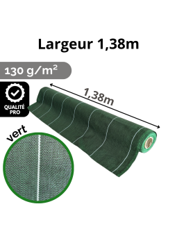 Largeur 1,38m Vert 130gr/m² Toile de paillage