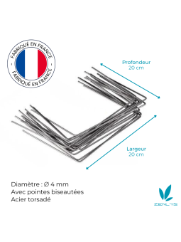 Agrafes 20cm/20cm/20cm