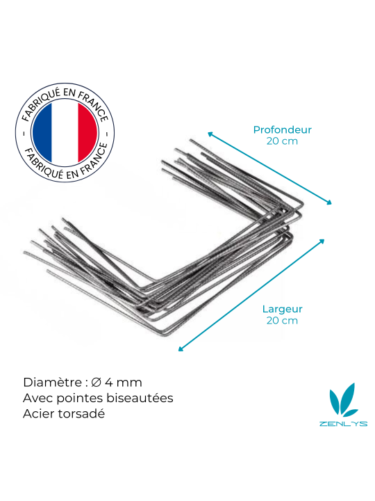 Agrafes 20cm/20cm/20cm